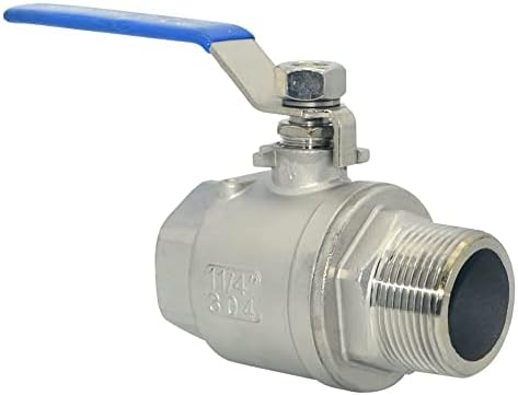 DAN SPEED Full Port Ball Valve Male x Female S304 Stainless Steel Heavy Duty for Water, Oil, and Gas,1000WOG (1-1/4inch)