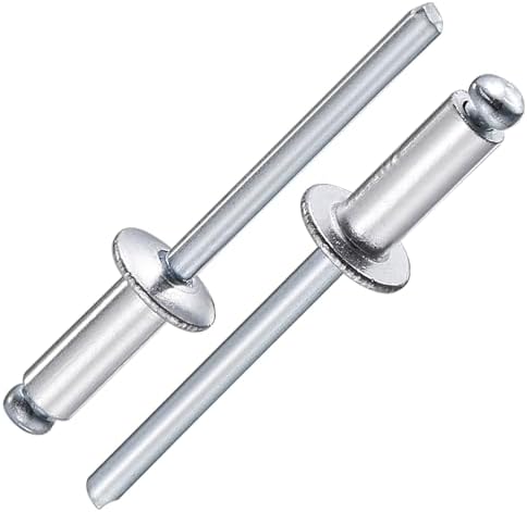 (300Pcs) 1/8"x1/2" Aluminum blind pro Rivets,Aluminum Grip and Steel Mandrel