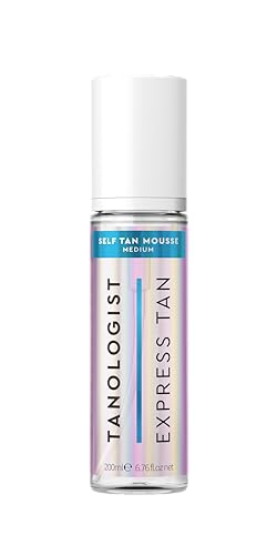 Tanologist Express Self Tan Mousse, Medium - Self Tanning Foam - Hydrating Sunless Tanner, Vegan & Cruelty Free - 6.76 Fl Oz