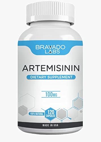Bravado Labs Artemisinin – 100mg Sweet Wormwood Extract – Natural Herbal Supplement – 120 Vegan Capsules – Non-GMO & Made in USA