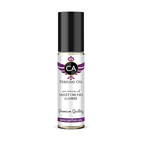 CA Perfume Club Impression of T Ford Velvet Orchid Lumiere For Women Replica Body Oil Dupes Concentrated Fragrance Clone Alcohol-Free Grand Quality Sample Size Type For Parfums Cologne 0.3 Fl Oz/10ml