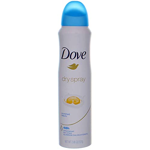 Dove Dry Spray Antiperspirant, Nourished Beauty 3.80 oz (Pack of 8)