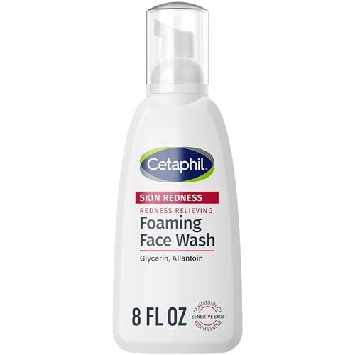 Cetaphil Redness Relieving Foaming Face Wash For Sensitive Skin, 8 Fl Oz, Gently Cleanses & Calms Sensitive Skin Without Over Drying, (Packaging May Vary)