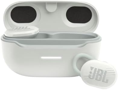 JBL Endurance Race TWS - Waterproof true wireless active sport earbuds, JBL Pure Bass Sound, Up to 30 hours of battery life, IP67 Waterproof and Dustproof, Ambient Aware & TalkThru (White)