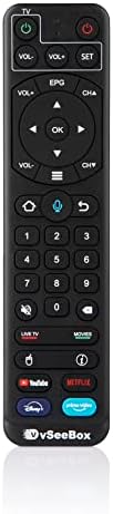 Genuine vSeeBox V2 Pro Bluetooth Voice Remote Control - Works for V1 / V2 / Elite/Max, Black