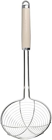 KitchenAid Spider Strainer, Stainless Steel Skimmer – Almond Cream