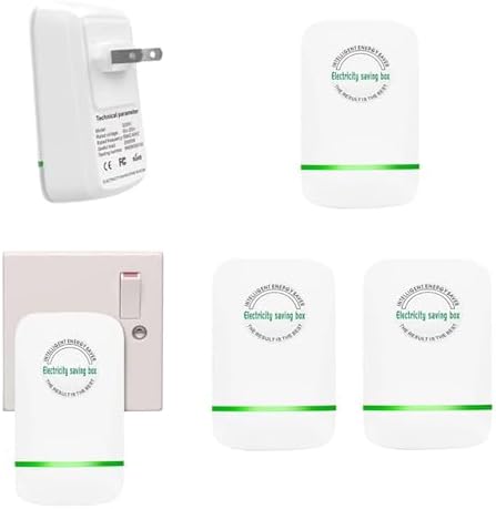 Elon-musk's Electricity Saving Box Stop Watt Stopwatt Energy Saving Device Save Energy Saving Device Energy Saving Power Strip for Home Office US Plug 90v-250v 30kw Rated Green (3PCS, White)