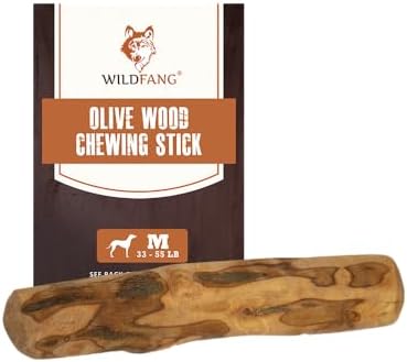 Wildfang® Olive Wood Dog Chew Puppy Teething Toys Dog Stick Toy-Long Lasting Natural Chew Toys for Dogs, Root Chews for Dogs, Wooden Dog Chew Stick, Tree Root Dog Bones, Wood Chew for All Dogs-Small