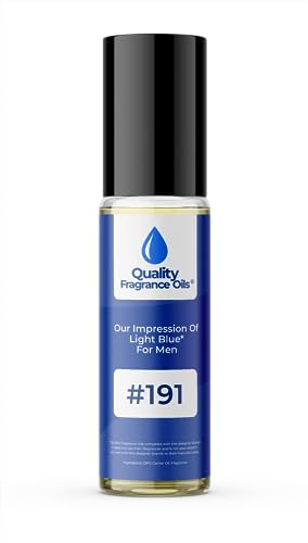 Quality Fragrance Oils' Impression #191, Inspired by Light Blue for Men (10ml Roll On)