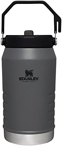 Stanley IceFlow Flip Straw Jug with Handle 64 oz| Twist On Lid and Flip Up Straw | Leak Resistant for Travel and Sports | Insulated Stainless Steel |BPA-Free |Charcoal