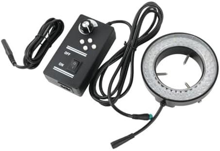 JOEBO Microscope Kit Industrial Four-Zone Drive Independent Brightness Adjustable 144 64 LED Ring Light Microscope Camera Microscope Lens Adapters (Color : 64 LED)