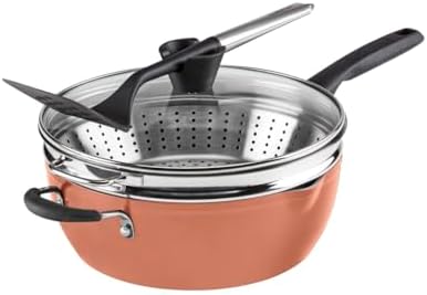 Cuisinart Preferred Pan 4-Pc Set - Sienna Sky (4.5 Qt. Multi-Purpose Pan w/Cover, Steamer, Slotted Turner)