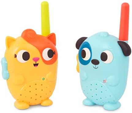 B. toys - Lolo & Woofer Walkie-Talkies - 2-Pack Walkie Talkies - Long 100-Foot Range - Toys for Kids - 3 Years +