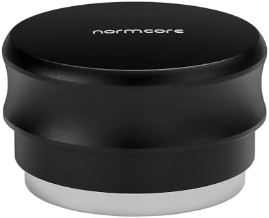 Normcore 53.3mm Palm Tamper, Espresso Tamper Built-In 30lb Spring with Stainless Steel Flat Base, Barista Coffee Hand Leveler Tamper Compatible with 54mm Breville Portafilter
