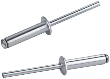 100 PCs 1/4'' x 1/2''Aluminum Blind Rivets, Pack of 100 CT 6.4mm x 13mm Pop Rivets with Aluminum Grip and Steel Mandrel