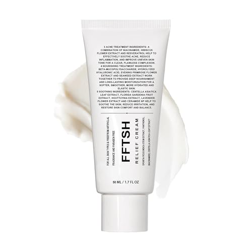 Soothing Cream 345 | Daily Facial Moisturizer | Acne Relief & Soothing Care | With Niacinamide & Panthenol for Repair & Hydration | Vegan Skincare for All Skin Types | 1.7 Fl Oz