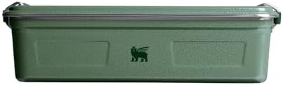 Stanley Classic Legendary Useful Box 3.8 qt | Metal Snack and Lunch Box | Durable Stainless Steel Travel Food Storage Container | Hiking, Camping, School, or Work | BPA-Free | Hammertone Green