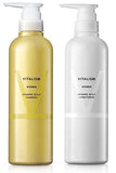 VITALISM Scalp Care Shampoo & Conditioner Set for WOMEN (Women's), 16.9 fl oz (500 ml), Large Capacity, Pump Type (Renewal Version)