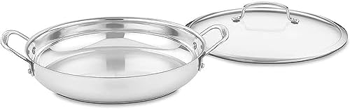 Cuisinart Contour Stainless 12-Inch Everyday Pan with Glass Cover