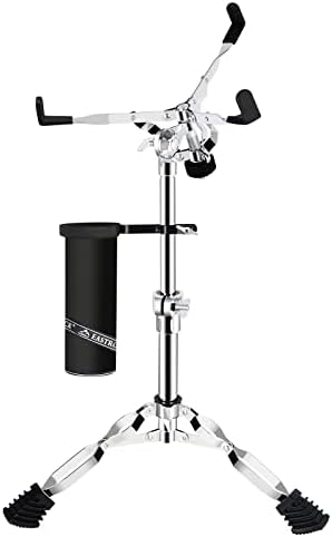 EASTROCK Snare Drum Stand Adjustable with Drum Bracket Double Braced, Fit 10-14 Inches Dia Snare Drum Base Height Adjust From 14 to 23.6 Inches (Snare Drum Stand)