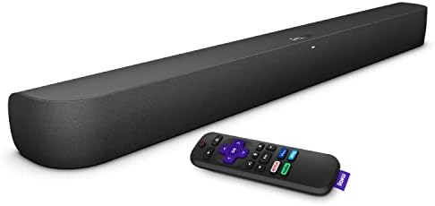 Roku Smart Soundbar, 4K/HD/HDR Streaming Media Player & Exceptional Audio Includes Roku Voice Remote