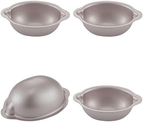 CHEFMADE Mini Cake Pan Set, 3.5-Inch 4Pcs Non-Stick Lemon-Shaped Cake Bakeware for Oven and Instant Pot Baking (Champagne Gold)