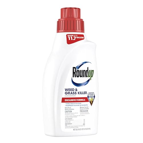 6 Bottles Roundup Concentrate Weed and Grass Killer - 32 FL OZ Makes 10 Gallons