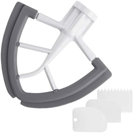 Flex Edge Beater for KitchenAid Mixer, 4.5-5 Quart Flat Beater Paddle with Scraper, 4.5-5 QT Tilt-Head Flex Attachment