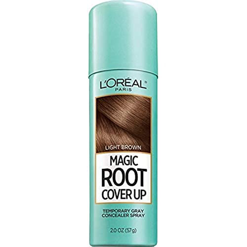 L'Oreal Paris Hair Color Root Cover Up Temporary Gray Concealer Spray, Light Brown, 2 Ounce