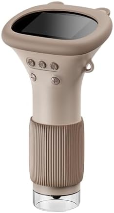 1000X Portable Digital Microscope, 2MP Macro Handheld Microscope 2.0 Inch IPS Color Screen with 8 LED Lights, Mini Microscope, One Click Photo & Video (Brown)