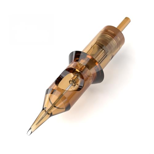 RHEIN Tattoo Cartridge Needles 20pcs 7RL #12 Standard 7 Round Liner Needle Diameter 0.35mm, 7mm X-Taper for Tattoo Artists & Beginners EN02-20-1207RL