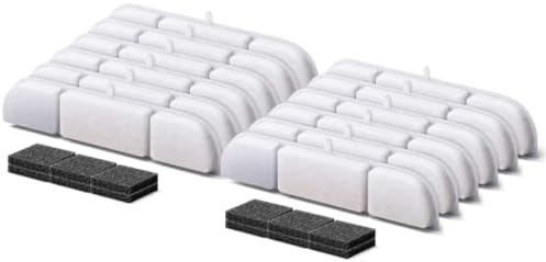 DownyPaws 12 Packs Replacement Filters for Battery Operated Cat Water Fountain DPWFP6 Fursink, 6 Months Set of Replacement Filters