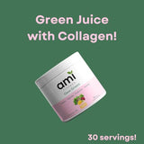 Ami Fitness Glow Greens Green Powder with Collagen- 30ct (Mango)
