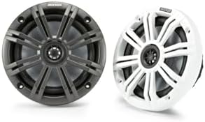 Pair Kicker 45KM654 6.5" 390w Marine Boat Speakers KM65 w/Charcoal+White Grilles