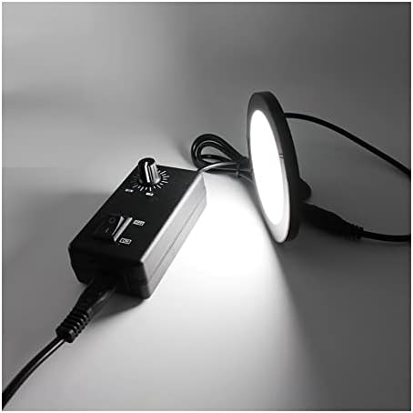 Joebo Microscope Kit Adjustable Brightness LED Ring Bottom Light Source Eliminate Shadow Reflective Fit for Binocular trinocular Stereo Microscope Microscope Lens Adapters