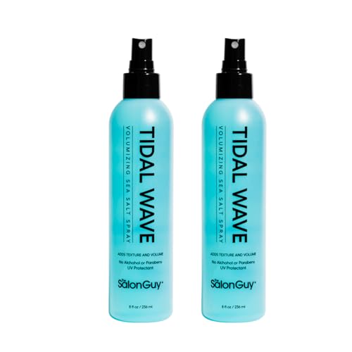 THESALONGUY - Sea Salt Texturizing Spray for Volumizing Curly and Wavy Hair, Men & Women, Beach Waves Hair Spray with Kelp & Natural Ingredients - 2 Pack