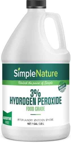 3% Food Grade Hydrogen Peroxide Solution - 1 Gallon - Natural Multipurpose Cleaner - Made in USA - Ideal for Commercial, Residential, Kitchen, Bath, Laundry, and More - Ecofriendly