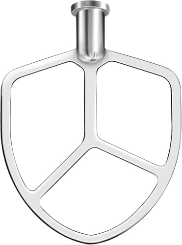 Stainless Steel Flat Beater Replacement for kitchenAid 5qt-6qt, Bowl-Lift Stand Mixer Accessories Fit for Professional 5 Plus and 600 Seris Mixers, Heavy Duty and Dishwasher Safe