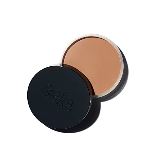 Saie Sun Melt Bronzer - Buildable Cream-Balm Bronzer For Face Sculpting - Cream Contour with Velvet Finish - Light Bronze (1 oz)
