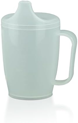 Adult Sippy Cup with Easy-Grip Handle & Spout Lid, 8.5 oz – Lightweight & Spill-Resistant Mug for Seniors & Adults, Use for Hot & Cold Beverages, Travel & Home - 1 Pack