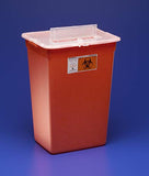 Sharps-A-Gator Covidien Multi-Purpose Sharps 10 Gallon Red Base Vertical Entry Lid, Qty: 1