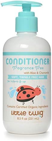 Little Twig Detangling Conditioner, Natural Conditioner with Plant Derived Formula, Hair Conditioner with Essential Oils and Extracts, Suitable for Whole Family, Fragrance-Free, 8.5 fl oz.