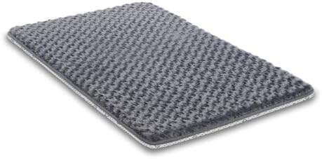 Dog Bed for Crate High Resilience Foam Crate Pad for Dog Cages Soft Dog Crate Mat Anti-Slip Washable Dog Bed for Medium Large Dogs,35" x 22",Dark Gray