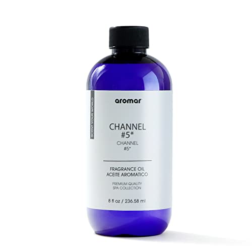 AROMAR Premium Fragrance Oil, Long-Lasting, Reinvigorating Uplifting Aroma for Aromatherapy, Relaxation & Household Uses. Channel # 5 8oz