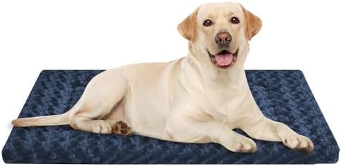 Dog Crate Bed Pad – Reversible Fleece Mat for Small, Medium, Large Dogs – Soft & Washable Anti-Slip Dog Bed Mat for Cages and Kennels – Comfortable, Durable Sleeping Pad for Dogs