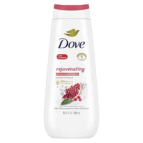 Dove Rejuvenating Body Wash for renewed, healthy-looking skin Pomegranate & Hibiscus gentle body cleanser nourishes and revives skin 325 ml