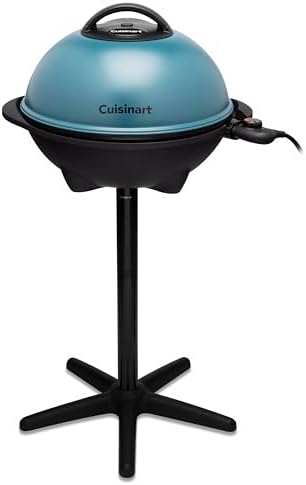 Cuisinart Indoor/Outdoor Electric Griddle, 2-in-1 Portable BBQ with Flat Top Non-Stick Cooking Surface, Adjustable Heat, Stand/Tabletop Options for Cookouts, Barbecues & Small Spaces, No Tools Needed