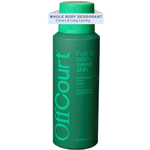 OffCourt - Natural Deodorant Body Spray for Men and Women - Aluminum Free - Whole Body Deodorant for Women and Men - Medium-Bodied Fig Leaves and White Musk Scent, 3.4 Ounce (Pack of 1)
