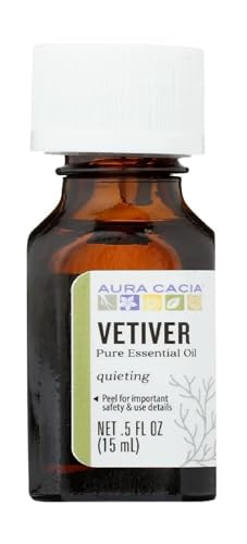 Aura Cacia Pure Vetiver Essential Oil | 0.5 fl. oz. | Vetiveria zizanioides