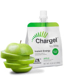 Chargel Apple, Caffeine-Free Instant Energy Gel for Running, Biking, Workout, Hiking and Endurance | Carbs Vitamins | Gluten Free - Pack of 6 Pouches - 6.35oz Each